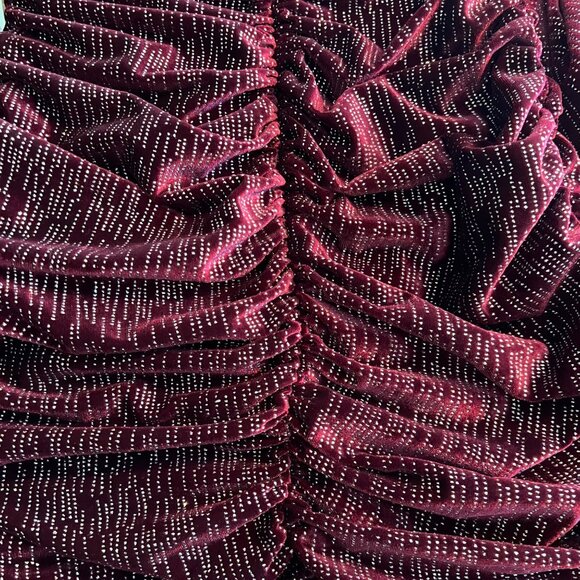 Lavish Alice Sparkly Maroon Cocktail Mini Dress Sz. 2 - Picture 13 of 13